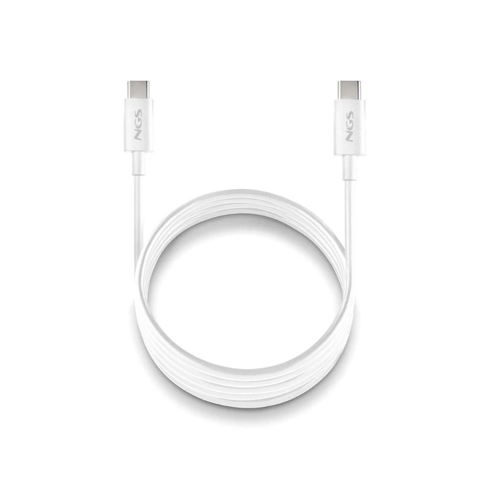 CABLE NGS CARGA RAPIDA DE USB C A USB C DE 1 M DE LONGITUD 60W WHITE