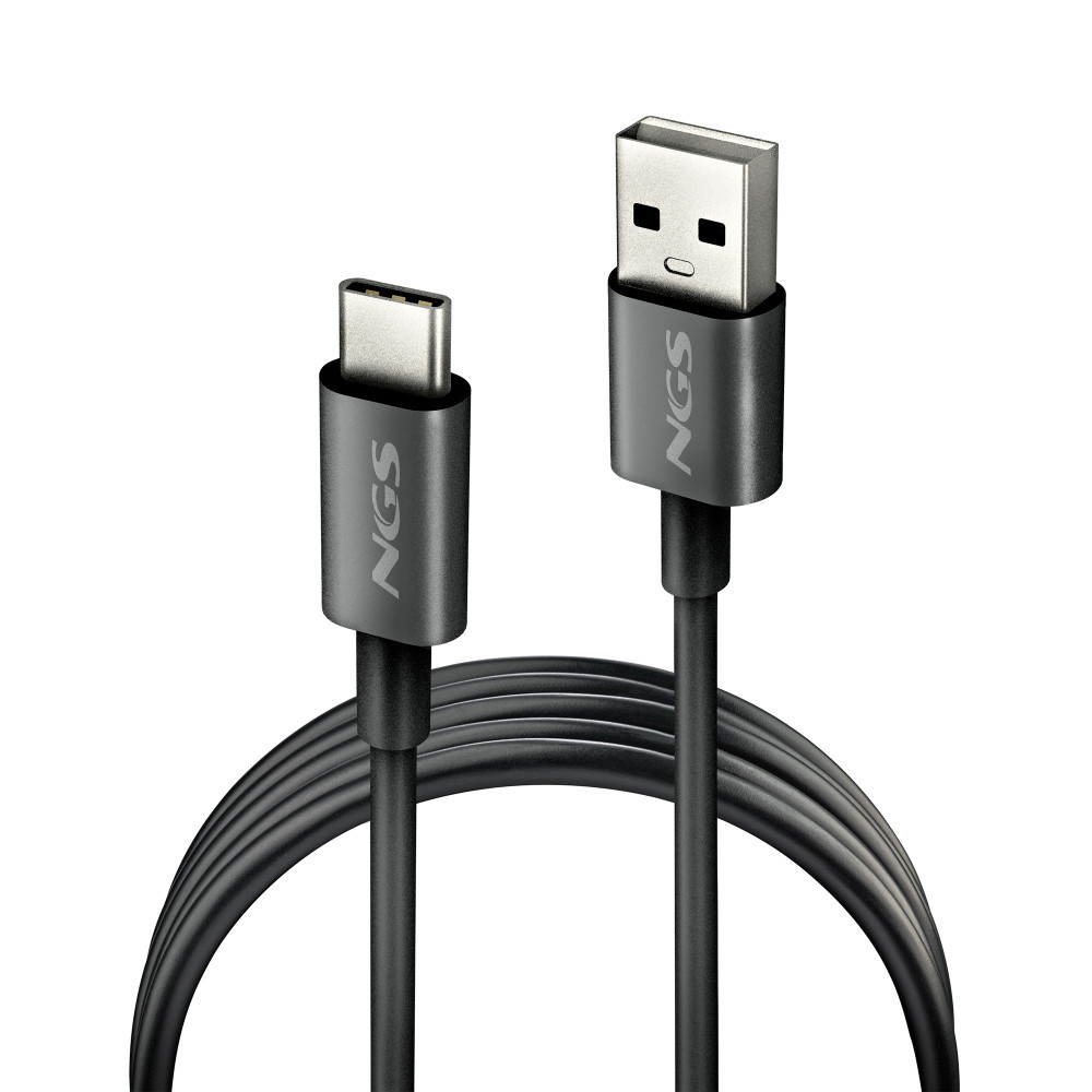 CABLE NGS CARGA RAPIDA DE USB A A USB C DE 1 M DE LONGITUD 15W BLACK