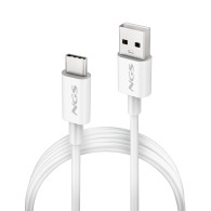 CABLE NGS CARGA RAPIDA DE USB A A USB C DE 1 M DE LONGITUD 15W WHITE