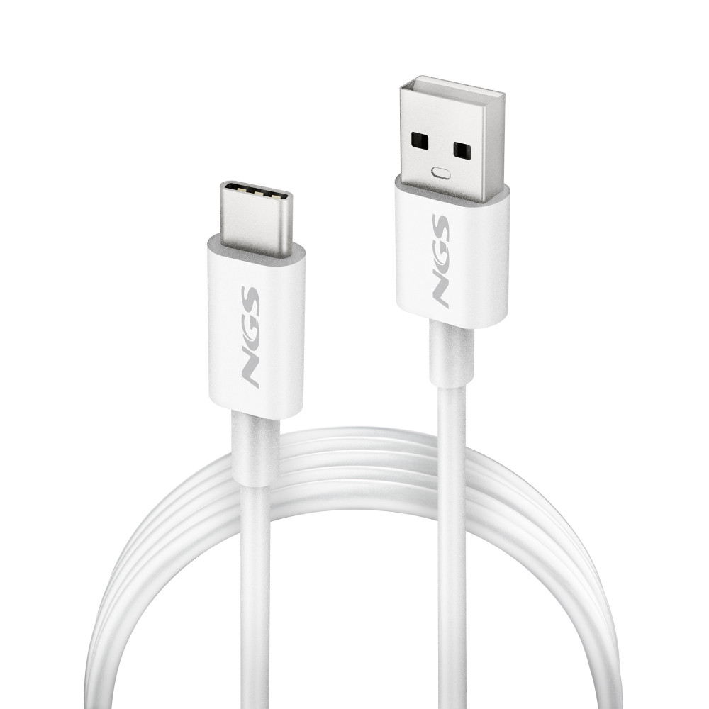 CABLE NGS CARGA RAPIDA DE USB A A USB C DE 1 M DE LONGITUD 15W WHITE