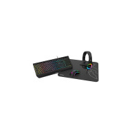 TECLADO RGB USB + RATON RGB USB + ALFOMBRILLA + AURICULARES KROM KENYA