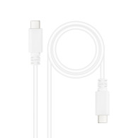 CABLE USB-C 2.0 3A USB-CM-USB-CM 1.5M NANOCABLE BLANCO 10.01.2301-L150-W