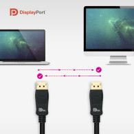 CABLE DISPLAYPORT V1.4 CERTIFICADO VESA DPM-DPM NEGRO 1.5M NANOCA 10.15.2501-L150