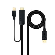 CABLE CONVERSOR HDMI A DP HDMI/M-DP/H NEGRO 1.8 M NANOCABLE 10.15.4352