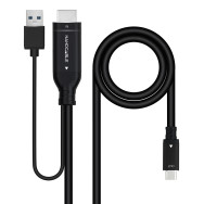 CABLE CONVERSOR HDMI A USB-C HDMI/M-USB-C/M 1.8 M NANOCABLE 10.15.4354