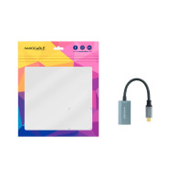 CONVERSOR USB-C A DP 8K ALUMINIO GRIS 15 CM NANOCABLE 10.16.4104-G