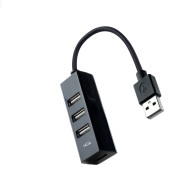 HUB USB 2.0 4xUSB2.0 USB-A/M-USB2.0/H NEGRO 15 CM NANOCABLE 10.16.4404