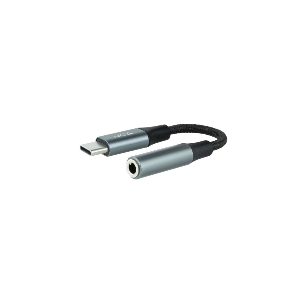 CABLE ADAPTADOR DE USB-C A JACK 3.5 NEGRO/GRIS NANOCABLE 10.24.1204
