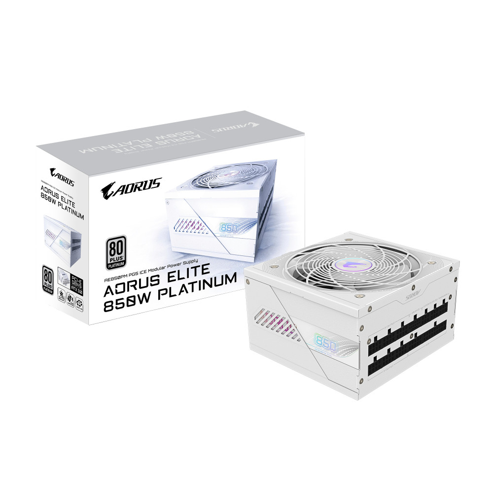 FUENTE DE ALIMENTACION GIGABYTE AORUS ELITE 850W 80+ MODULAR ATX PLATINUM WHITE