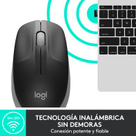 RATON LOGITECH INALAMBRICO M190 USB GRIS MEDIO 910-005906