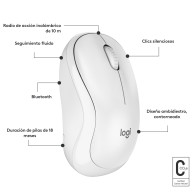 RATON LOGITECH M240 BLANCO