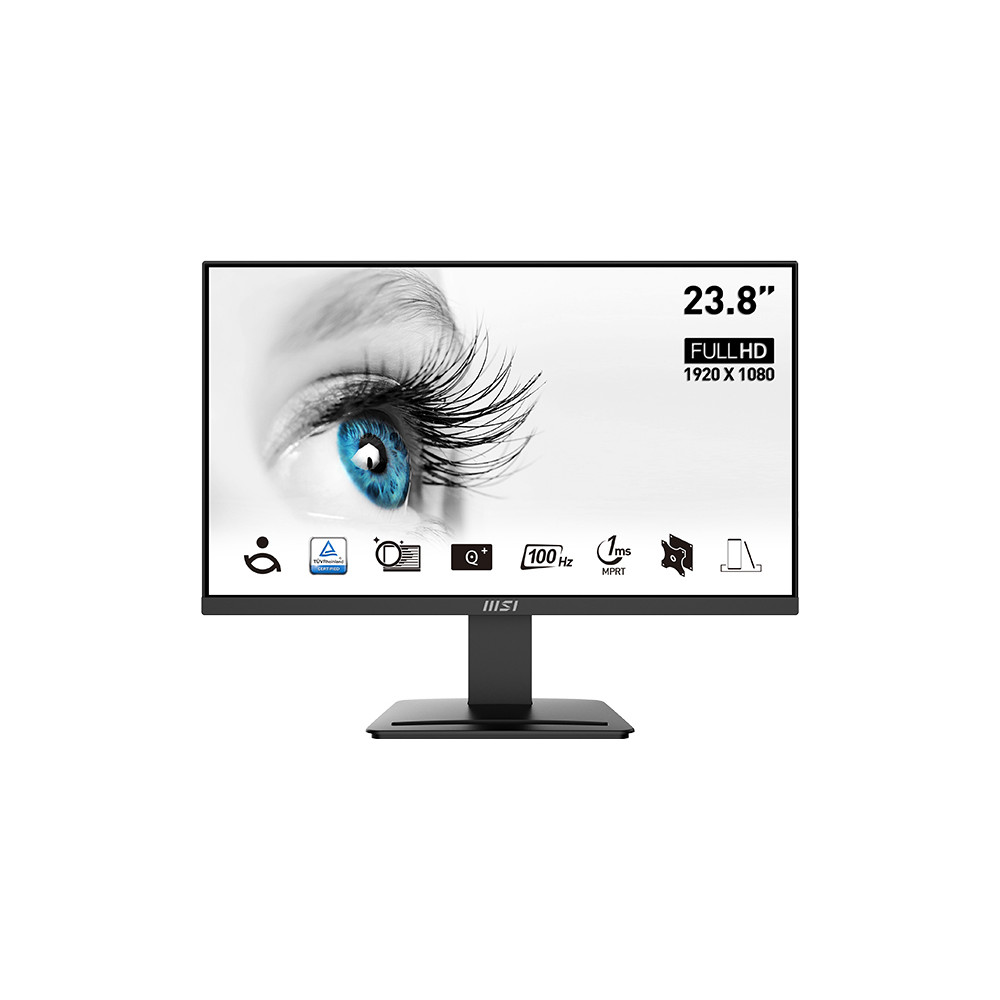 MONITOR 23.8 MSI MP2412 FHD 1920X1080 100HZ 1MS DP HDMI NEGRO