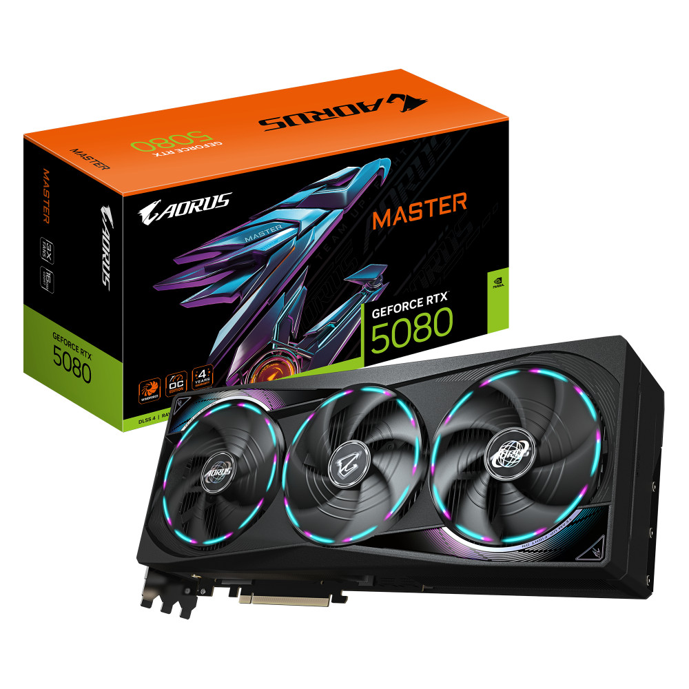 Tarjeta Gráfica Gigabyte AORUS GeForce RTX 5080 Master 16GB GDDR7 DLSS4