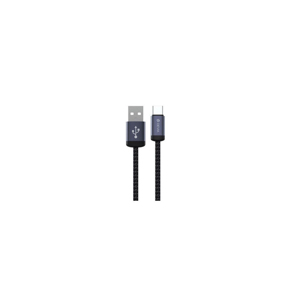 DEVIA CABLE GRACIOUS USB A - TIPO C 2A V2 1M NEGRO