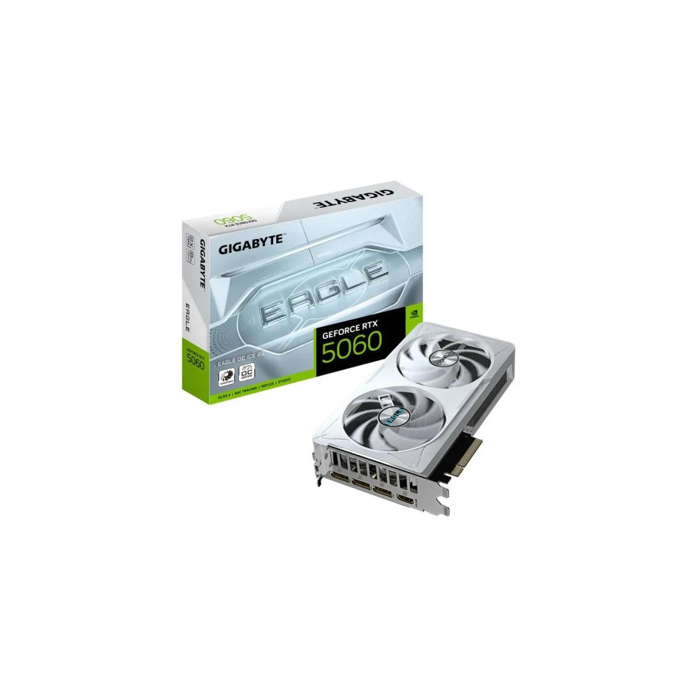 Tarjeta Gráfica Gigabyte GeForce RTX 5060 EAGLE OC ICE 8GB GDDR7 DLSS4
