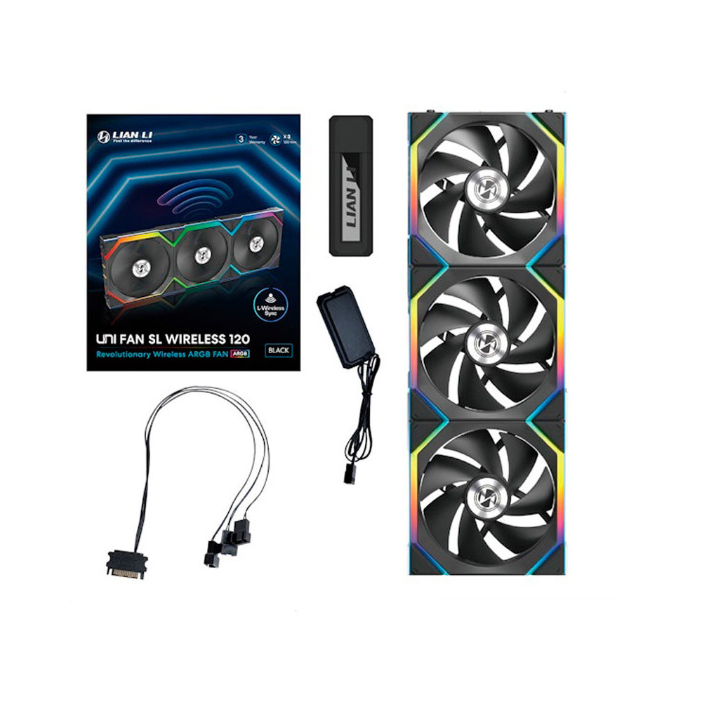 Lian Li UNI Fan SL-Wireless 120-Triple Pack (hoja inversa) Ventilador ARGB