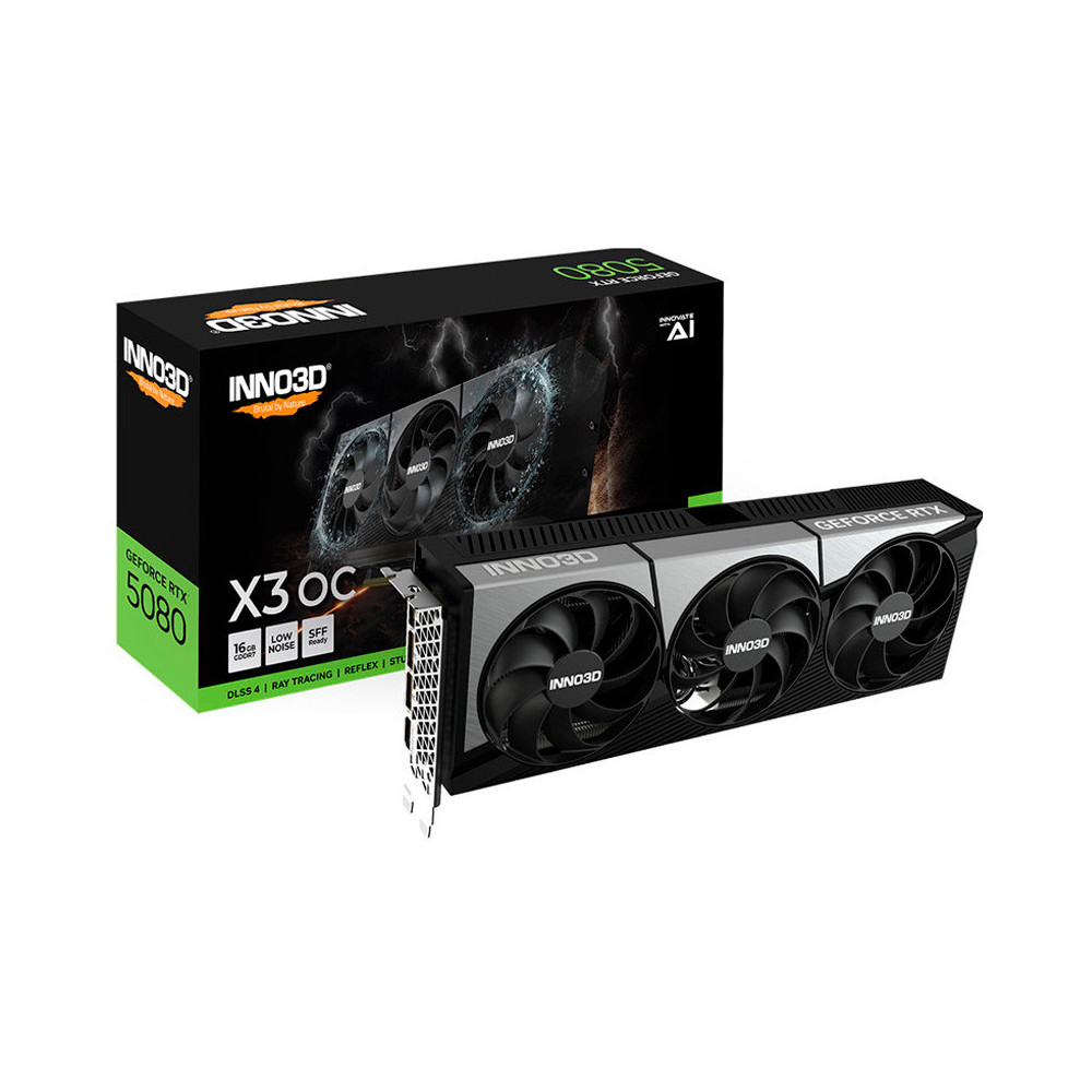 Tarjeta Gráfica INNO3D GeForce RTX 5080 X3 OC 16GB GDDR7 DLSS4