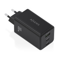 CARGADOR GaN 100W 2USB-C PD3.0 QC4.0 1USB-A QC3.0 NEGRO AISENS ASCH-100W3P052-BK