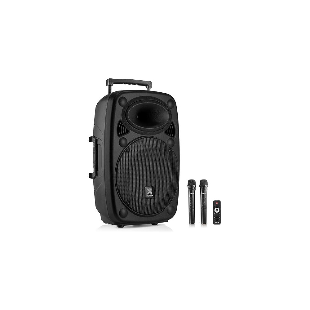 ALTAVOZ TROLLEY 12 CON 2 MICROS M/P USB SD BT TWS BATERIA FONESTAR MALIBU-312