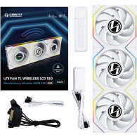 Ventilador Lian Li Uni Fan TL120 Wireless LCD ARGB 120mm Triple Pack Blanco