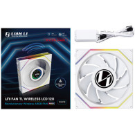 Ventilador Lian Li Uni Fan TL120 Wireless LCD ARGB Reverse Blade 120mm Blanco