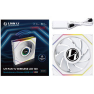 Ventilador Lian Li Uni Fan TL120 Wireless LCD ARGB Reverse Blade 120mm Blanco