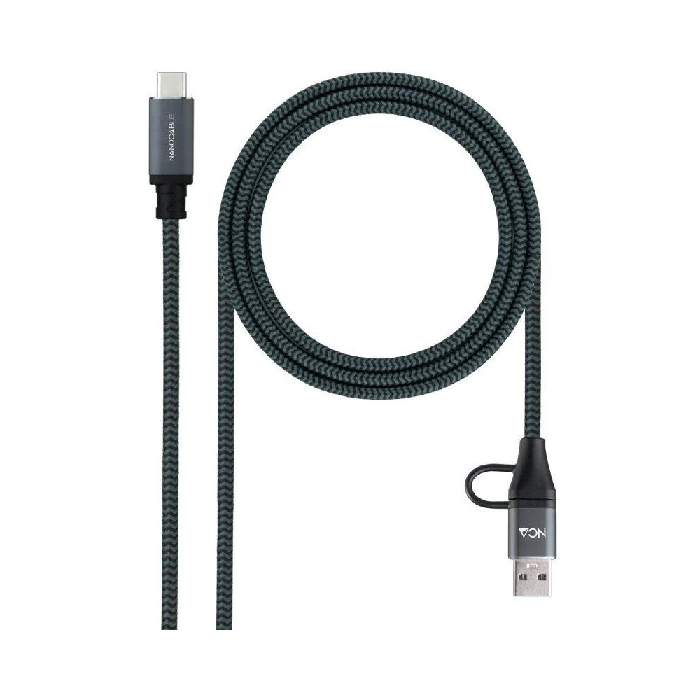 CABLE USB 3.2 GEN2x2 5A/100W USB-C USB-A 3 M NANOCABLE 10.01.4113-COMB