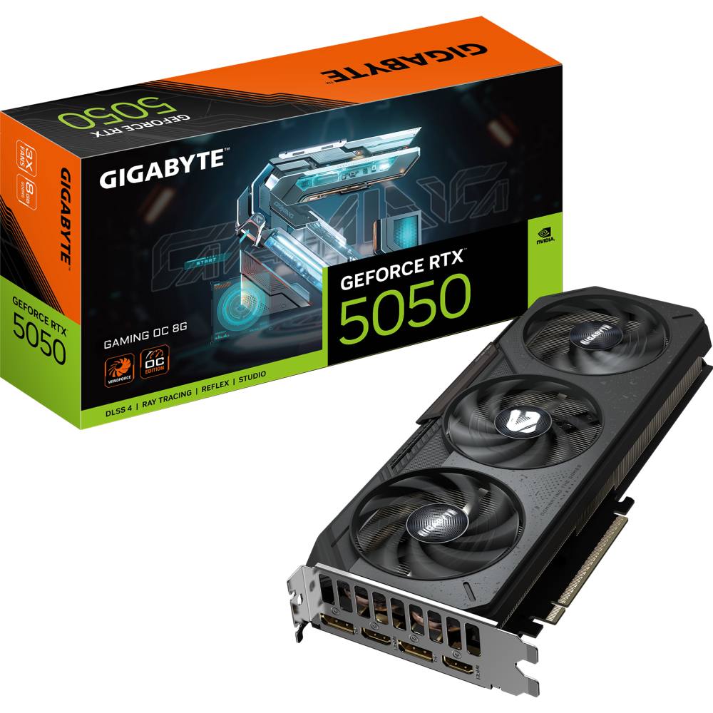 TARJETA GRAFICA GIGABYTE RTX5050 GAMING OC 8GB GDDR6