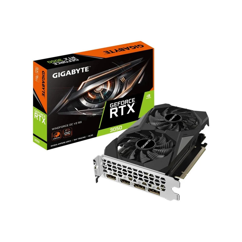 TARJETA GRAFICA GIGABYTE GEFORCE RTX3050 WINDFORCE OC V2 6GB GDDR6