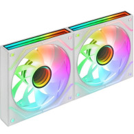 VENTILADOR 12X12 12CM MARS GAMING MF3DPROX2R ARGB PACK 2U. BLANCO