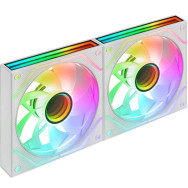 VENTILADOR 12X12 12CM MARS GAMING MF3DPROX2R ARGB PACK 2U. BLANCO