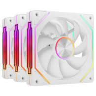 VENTILADOR 12X12 12CM MARS GAMING MF-LINKFINITYKIT2 ARGB PACK 3U. BLANCO