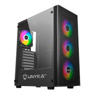 CAJA ATX UNYKA GAMING MIR 100 BLACK VENTANA ARGB(SIN FUENTE)511303