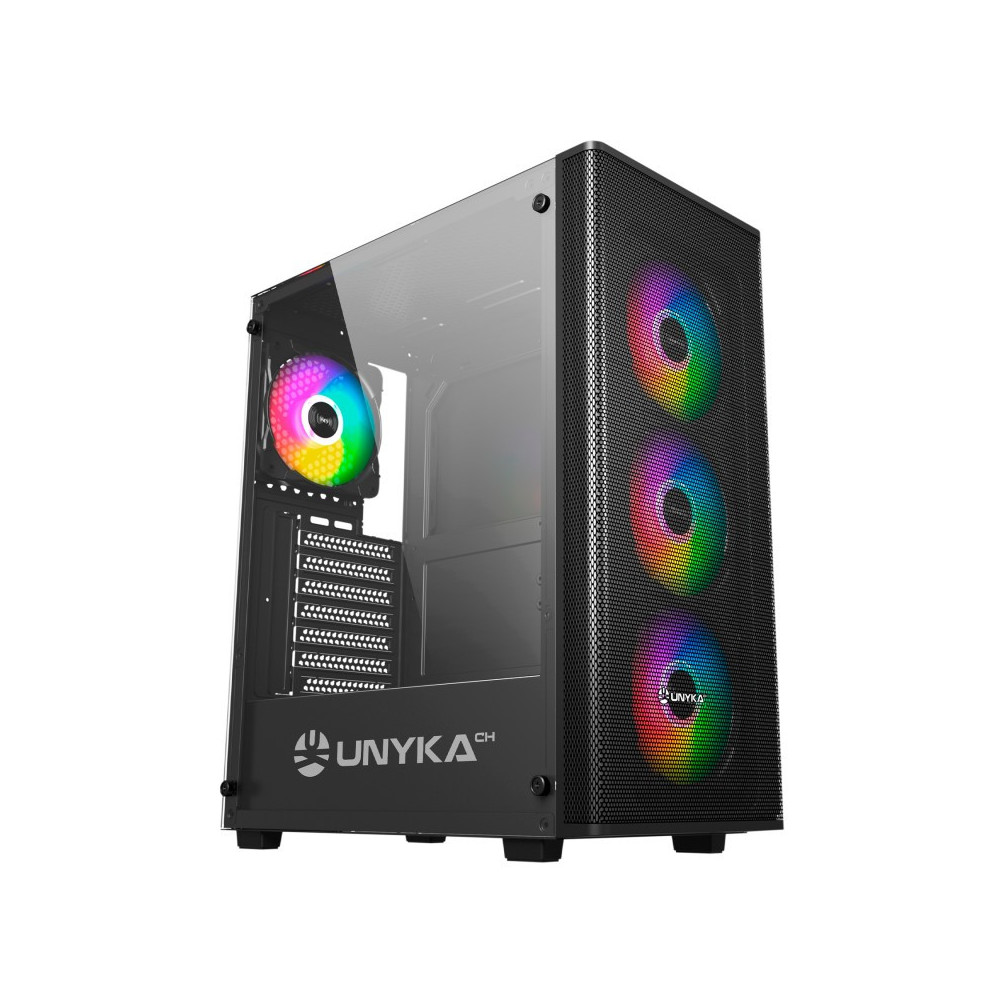 CAJA ATX UNYKA GAMING MIR 100 BLACK VENTANA ARGB(SIN FUENTE)511303
