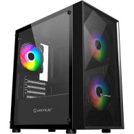 CAJA MICRO-ATX B200 BLACK(2*14CM ARGB FRONT+1*12cm ARGB TRASERO)UNYKA UK113011