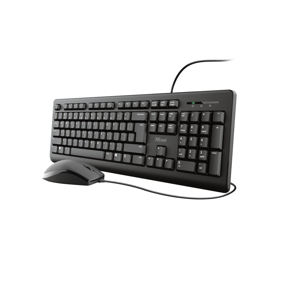 TECLADO USB + RATON USB TRUST TKM-250 23977 NEGRO