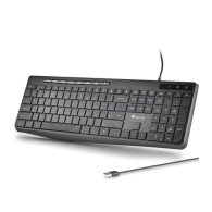 TECLADO NGS SPECTRA USB ULTRASLIM SILENCIOSO MULTIMEDIA NEGRO