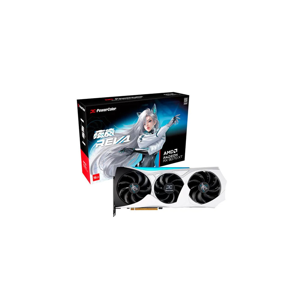 Tarjeta Gráfica PowerColor HellHound Reva AMD Radeon RX 9070 XT 16GB GDDR6