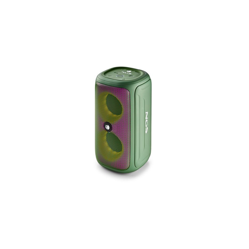 ALTAVOZ NGS ROLLER BEAST BT 5.0 IPX5 RESISTENTE AGUA VERDE LEDuc