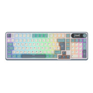 Teclado para Mac y Windows Royal Kludge RKS98 ISO-ES RGB Hot-Swappable Switch Chartreuse Wireless Light Cloud