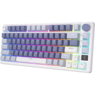 Teclado para Mac y Windows Royal Kludge RKM75 ISO-ES Hot-Swappable Switch Silver Speed Wireless Ocean Blue