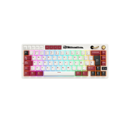 Teclado para Mac y Windows Royal Kludge RKM65 ISO-ES RGB Hot-Swappable Switch Beige Wireless Famicom