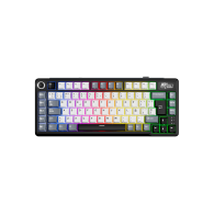 Teclado para Mac y Windows Royal Kludge RKL75 ISO-ES RGB Hot-Swappable Switch Cream Wireless Knight Black