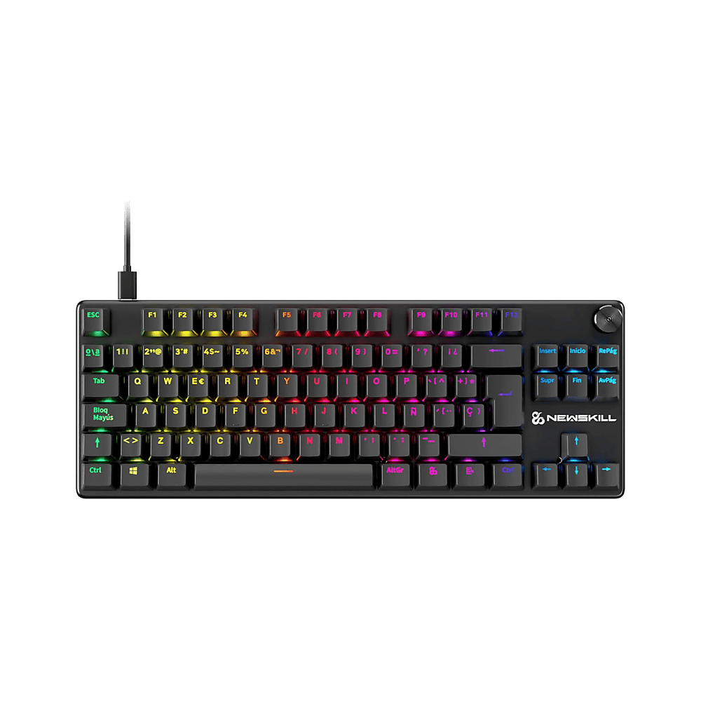 TECLADO GAMING NEWSKILL SERIKE TKL V2 ALAMBRICO USB A ALUMINIO ABS RGB ES NEGRO