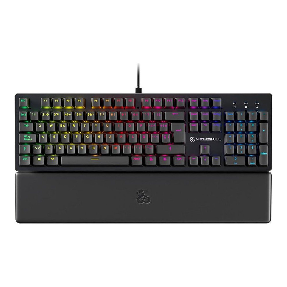 TECLADO GAMING NEWSKILL SERIKE V2 ALAMBRICO USB A ALUMINIO ABS RGB ESPAØOL NEGRO