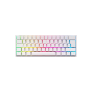 TECLADO GAMING NEWSKILL PYROS V2 IVORY 60% 2.4GHZ 1200MAH CABLE BT RGB ESBLANCO