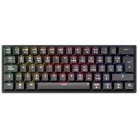 TECLADO GAMING NEWSKILL PYROS V2 60% 2.4GHZ 1200MAH CABLE BT RGB ESPAØOL NEGRO