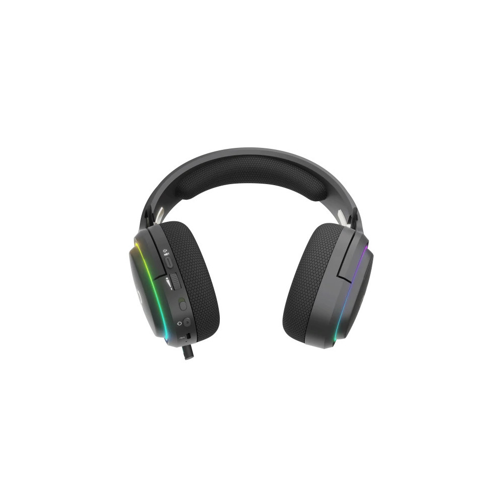 AURICULARES GAMING NEWSKILL ATON V2 TIPO C 2.4GHZ BT 1500MAH RGB ALUMINIO NEGRO