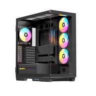 CAJA DE PC GAMING NFORTEC URSA TORRE E-ATX A-RGB C. TEMPLADO 4X120 INC. NEGRO