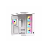 CAJA DE PC GAMING NFORTEC PULSAR SEMITORRE ATX A-RGB C. TEMPL. 3X120 INC. BLANCO